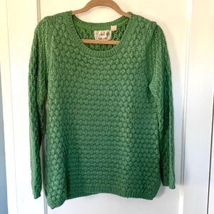 Green crewneck sweater